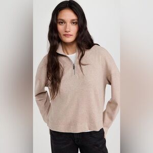 Madewell Taupe Ribbed Pullover Sweater